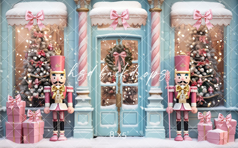 Pretty Posh Christmas Store Front - HSD Photography Backdrops