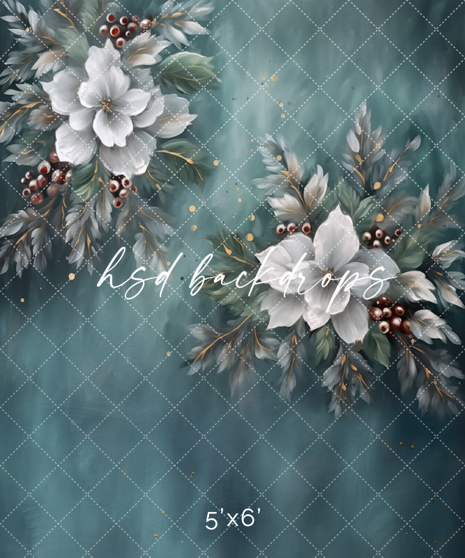 Wondrous Winter Flowers - HSD Photography Backdrops