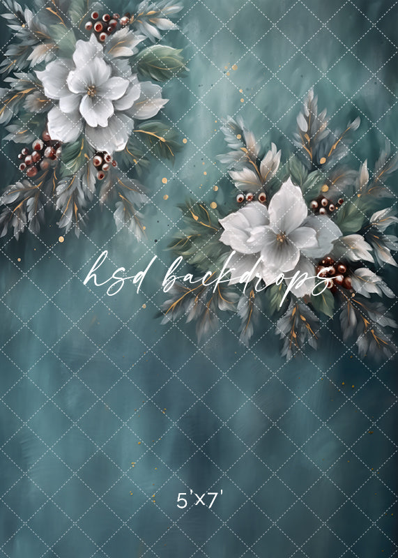 Wondrous Winter Flowers - HSD Photography Backdrops