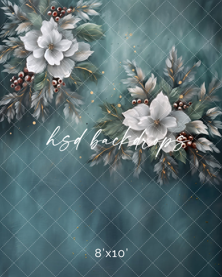 Wondrous Winter Flowers - HSD Photography Backdrops