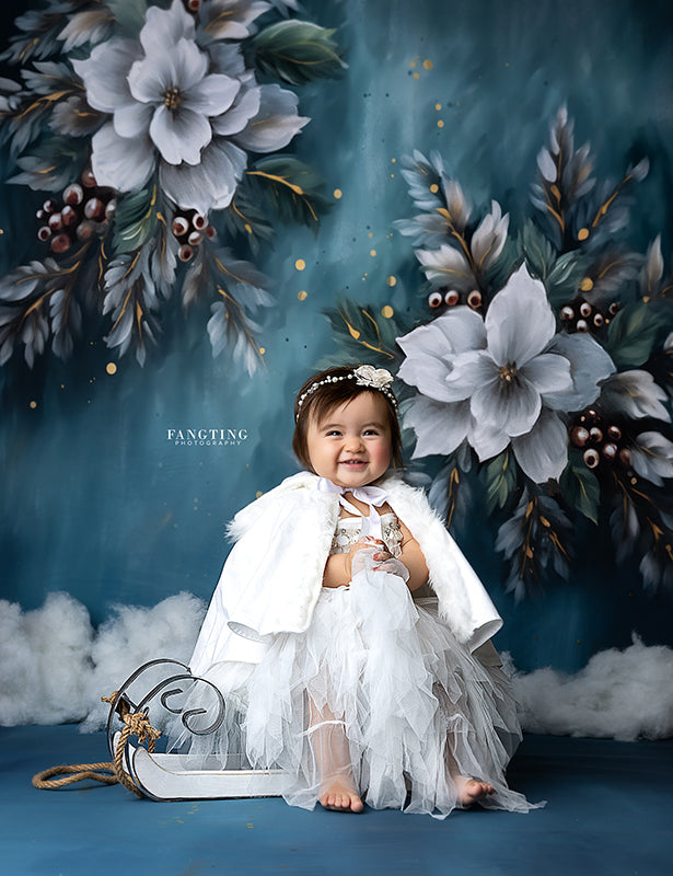 Wondrous Winter Flowers - HSD Photography Backdrops