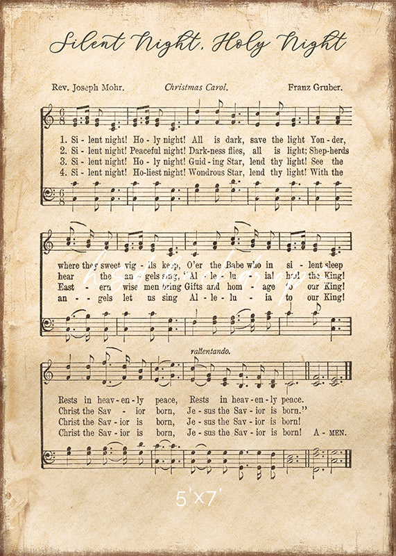 Silent Night Christmas Hymn - HSD Photography Backdrops