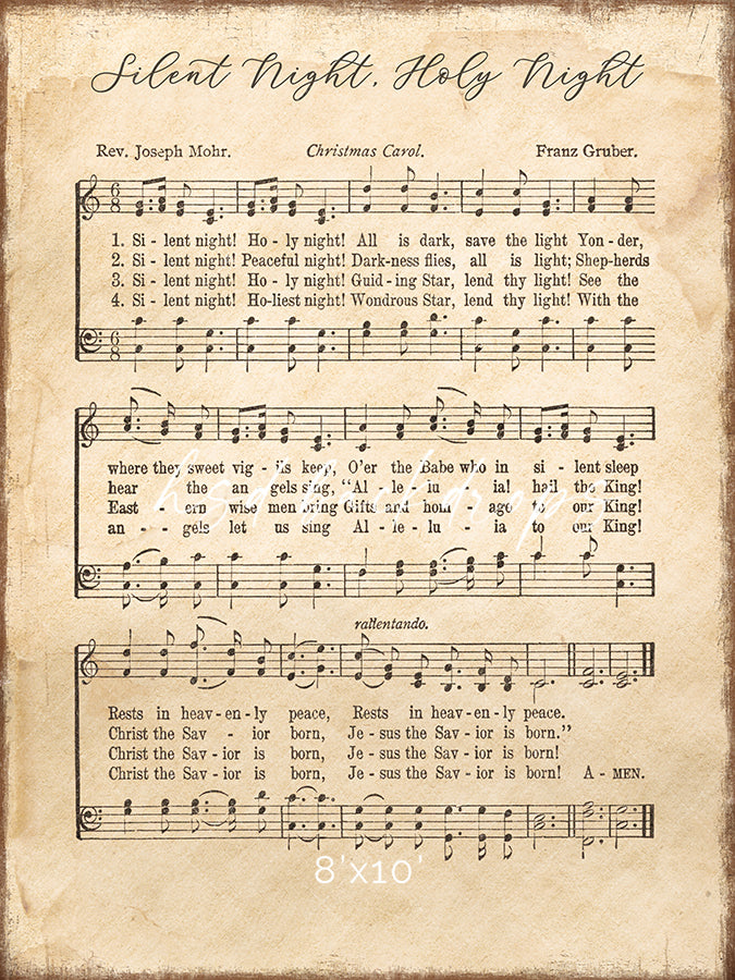 Silent Night Christmas Hymn - HSD Photography Backdrops