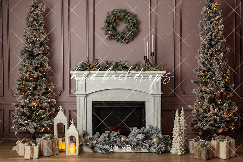 Christmas Fireside - HSD Photography Backdrops