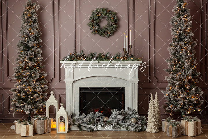 Christmas Fireside - HSD Photography Backdrops