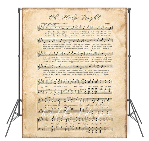 Holy Night Christmas Hymn Backdrop - HSD Photography Backdrops