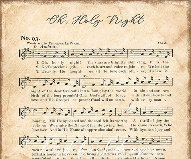 Holy Night Christmas Hymn Backdrop - HSD Photography Backdrops