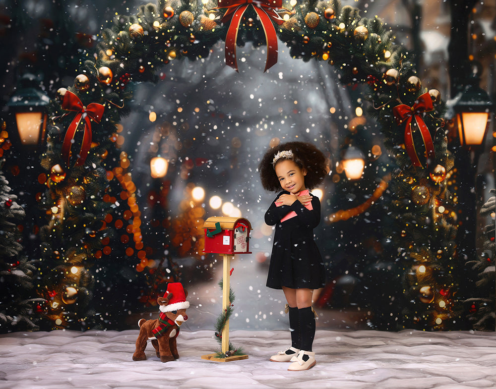 Christmas Sidewalk Stroll - HSD Photography Backdrops