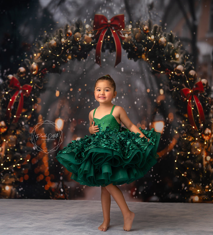 Christmas Sidewalk Stroll - HSD Photography Backdrops