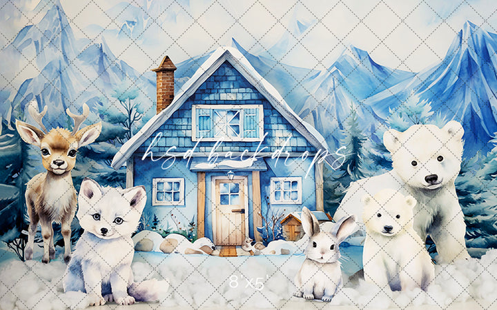 Arctic Animals Cabin - HSD Photography Backdrops