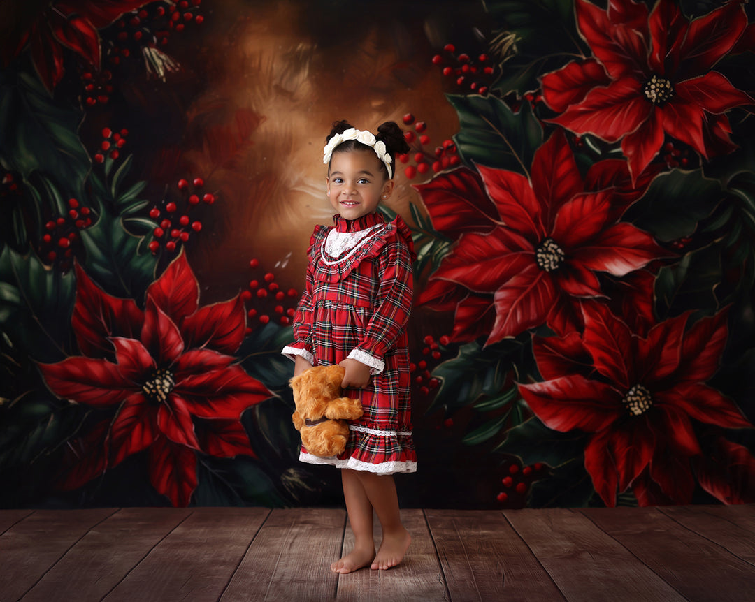 Pretty Poinsettias - HSD Photography Backdrops