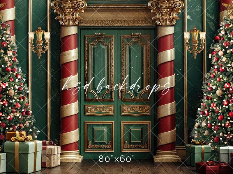 Royal Christmas Door Backdrop for Photography