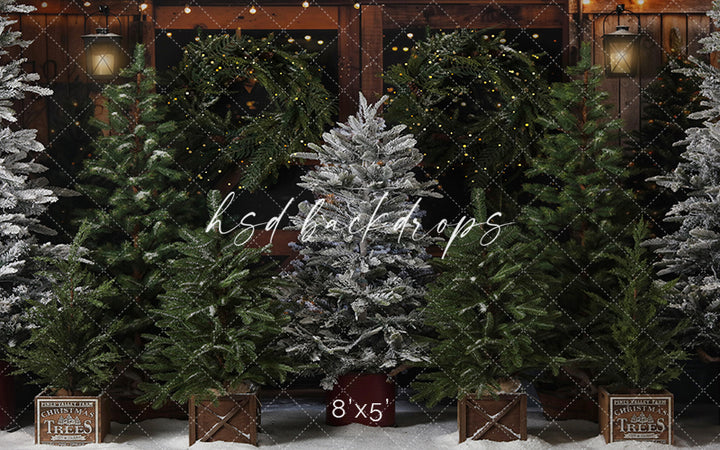 Rustic Christmas Tree Farm II (sweep options) - HSD Photography Backdrops