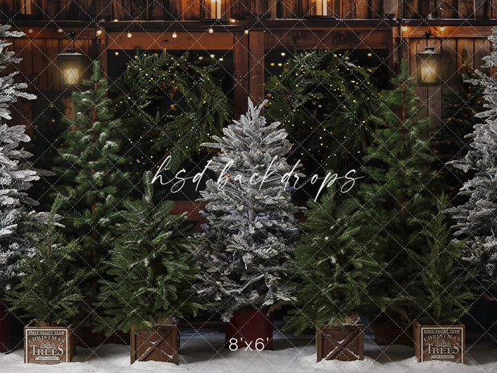 Rustic Christmas Tree Farm II (sweep options) - HSD Photography Backdrops