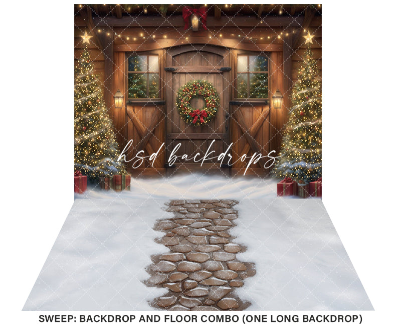 Reindeer Barn (sweep options) - HSD Photography Backdrops
