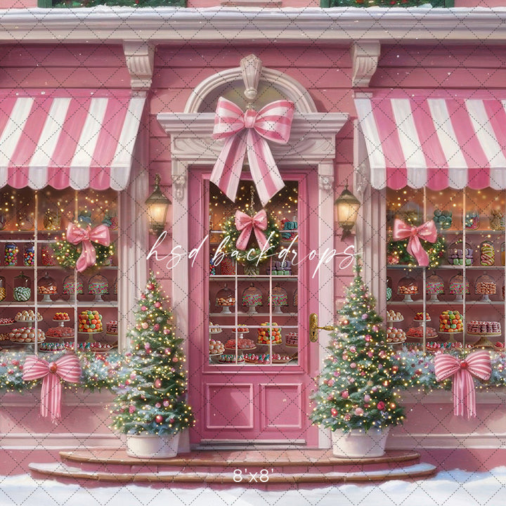 Pretty Pink Store Front (sweep options) - HSD Photography Backdrops