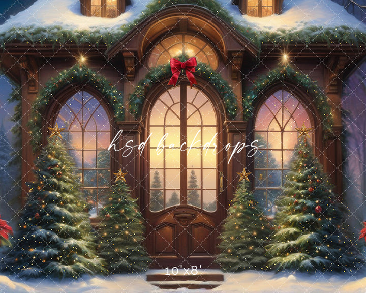 Arched Christmas Windows (sweep options) - HSD Photography Backdrops