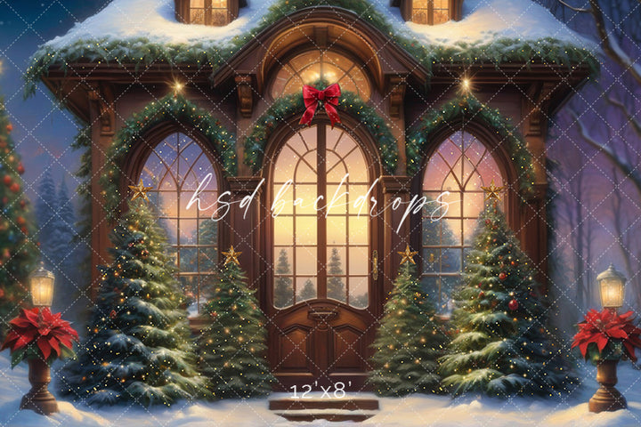 Arched Christmas Windows (sweep options) - HSD Photography Backdrops