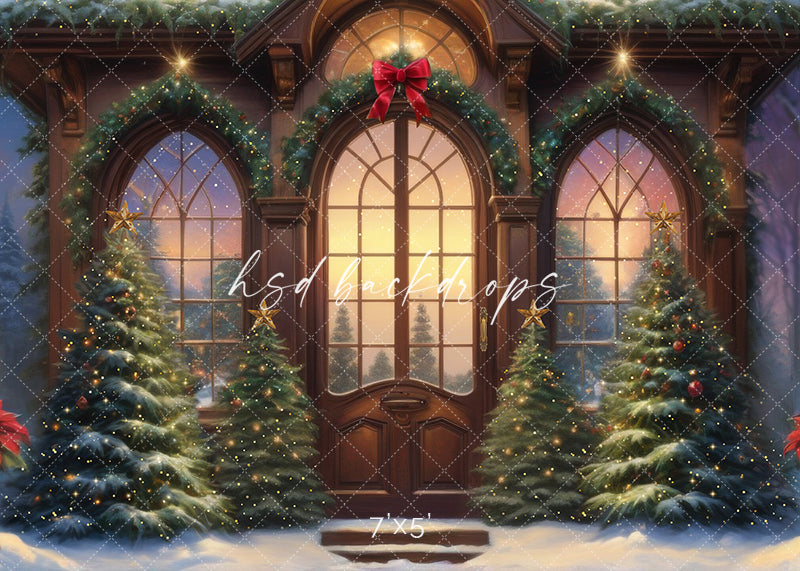 Arched Christmas Windows (sweep options) - HSD Photography Backdrops