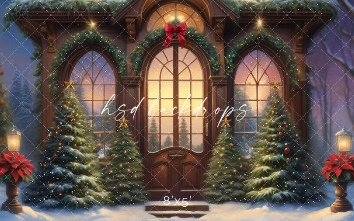 Arched Christmas Windows (sweep options) - HSD Photography Backdrops