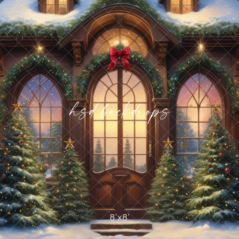 Arched Christmas Windows (sweep options) - HSD Photography Backdrops