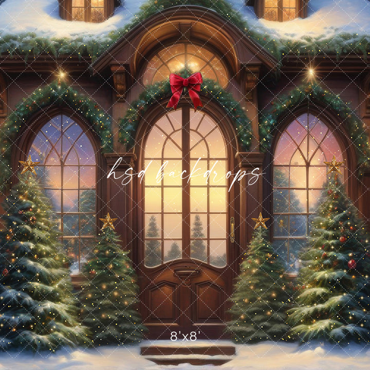 Arched Christmas Windows (sweep options) - HSD Photography Backdrops