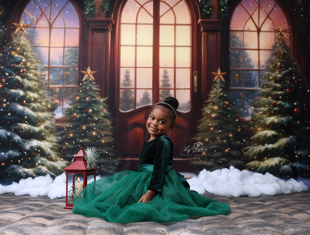 Arched Christmas Windows (sweep options) - HSD Photography Backdrops