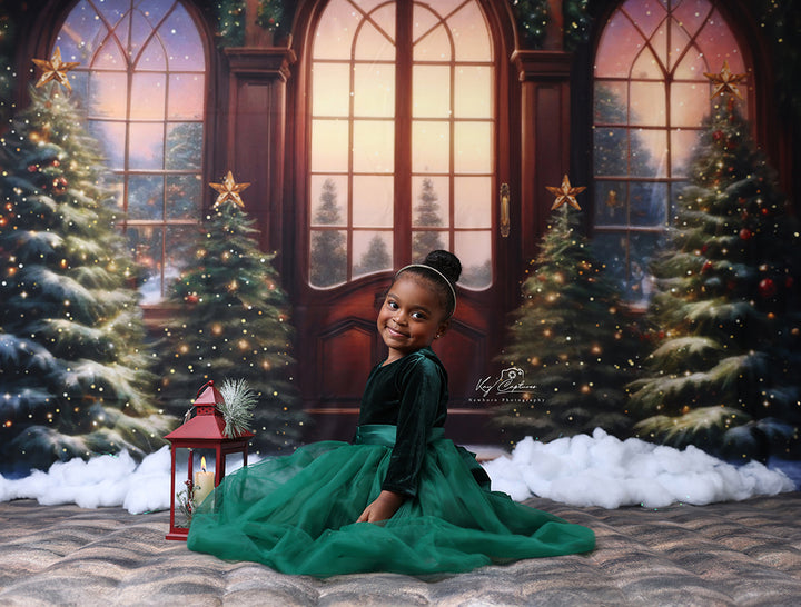 Arched Christmas Windows (sweep options) - HSD Photography Backdrops