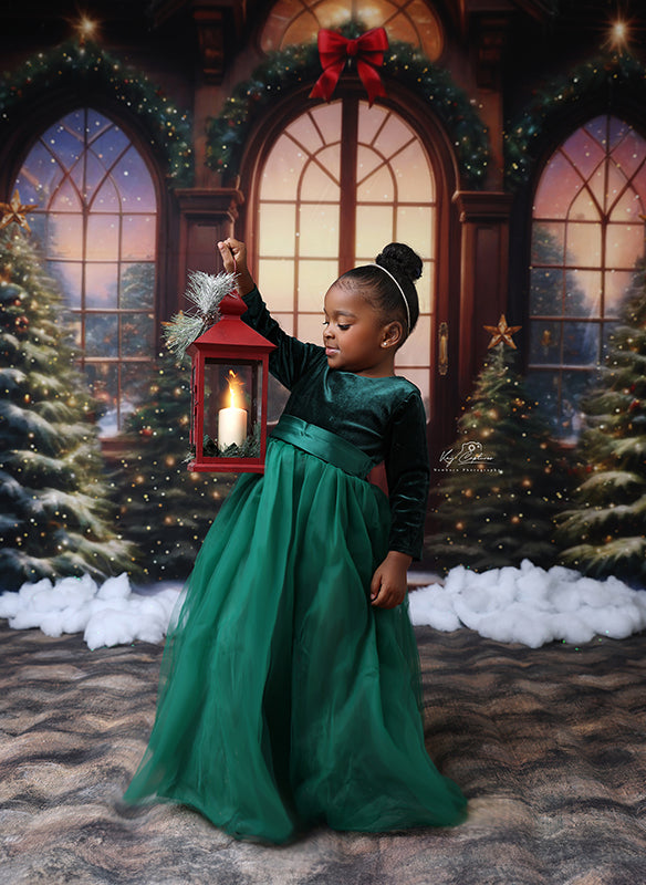 Arched Christmas Windows (sweep options) - HSD Photography Backdrops