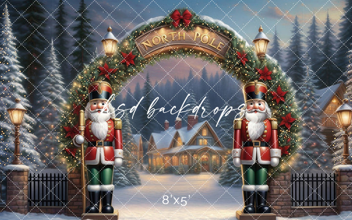 North Pole Entrance (sweep options) - HSD Photography Backdrops