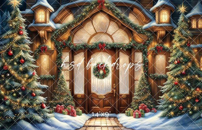 Magical North Pole Door (sweep options) - HSD Photography Backdrops