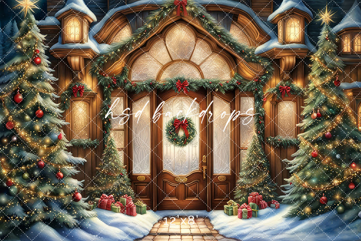 Magical North Pole Door (sweep options) - HSD Photography Backdrops