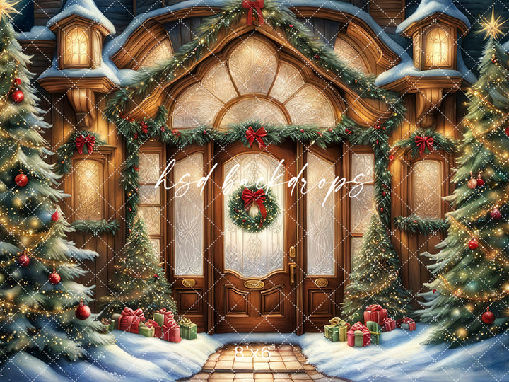 Magical North Pole Door (sweep options) - HSD Photography Backdrops