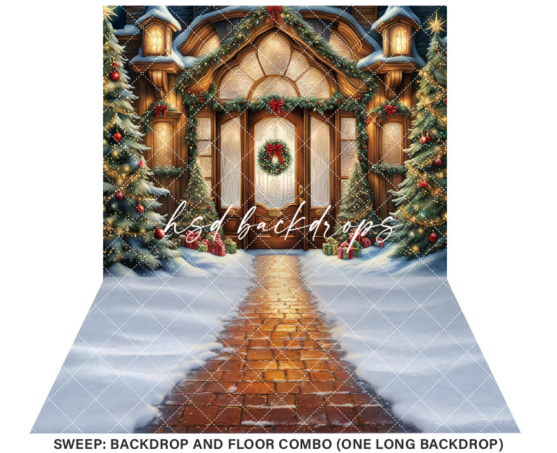Magical North Pole Door (sweep options) - HSD Photography Backdrops