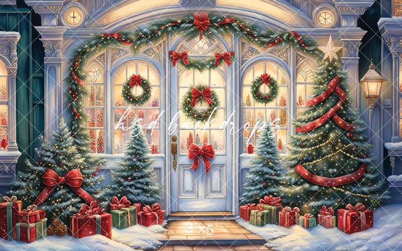 Lighted Christmas House (sweep options) - HSD Photography Backdrops