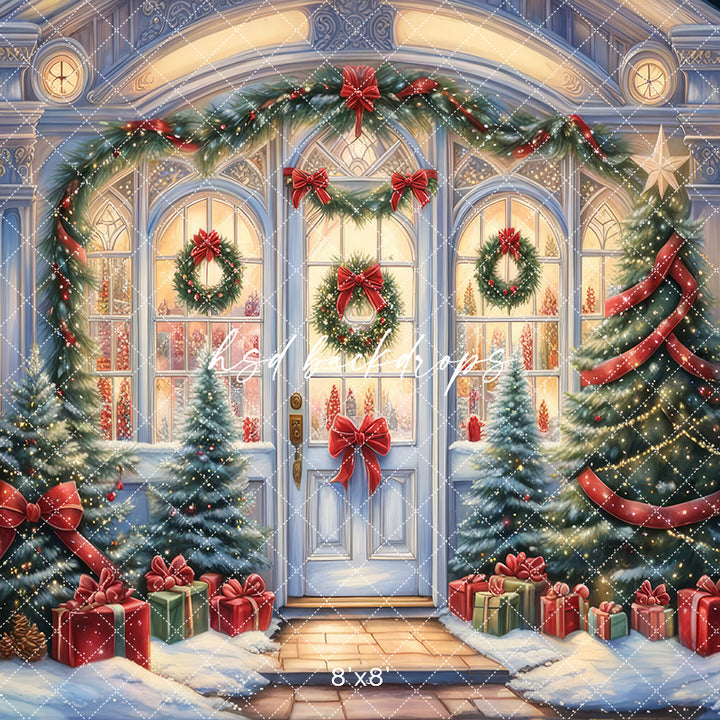 Lighted Christmas House (sweep options) - HSD Photography Backdrops