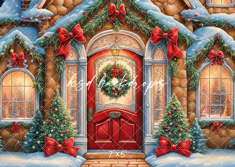 Jolly Gingerbread House (sweep options) - HSD Photography Backdrops