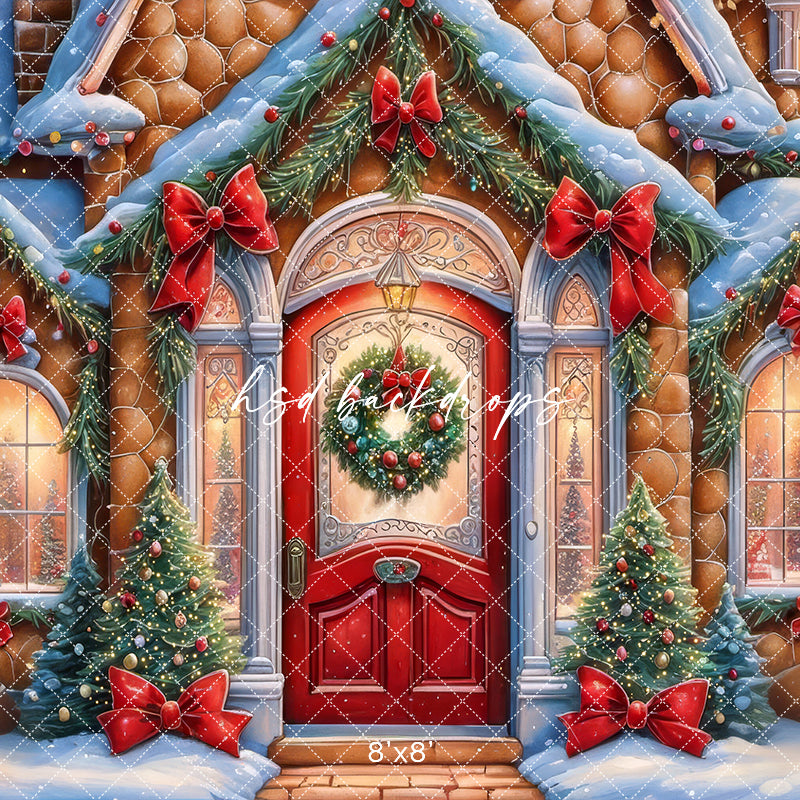 Jolly Gingerbread House (sweep options) - HSD Photography Backdrops