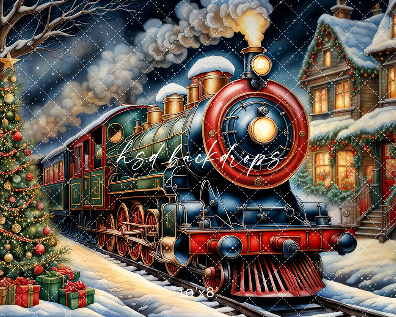 North Pole Express (sweep options) - HSD Photography Backdrops