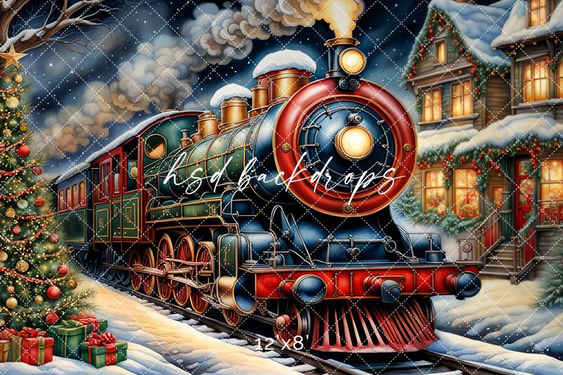 North Pole Express (sweep options) - HSD Photography Backdrops