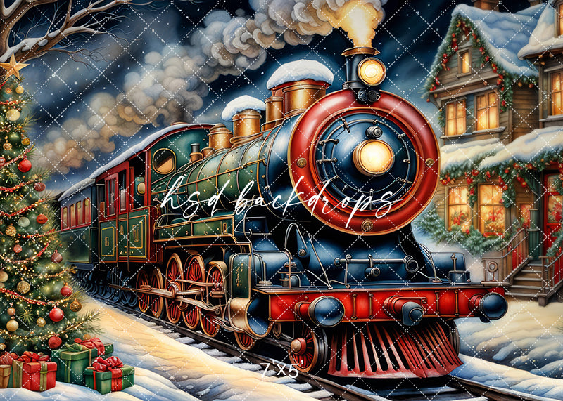 North Pole Express (sweep options) - HSD Photography Backdrops