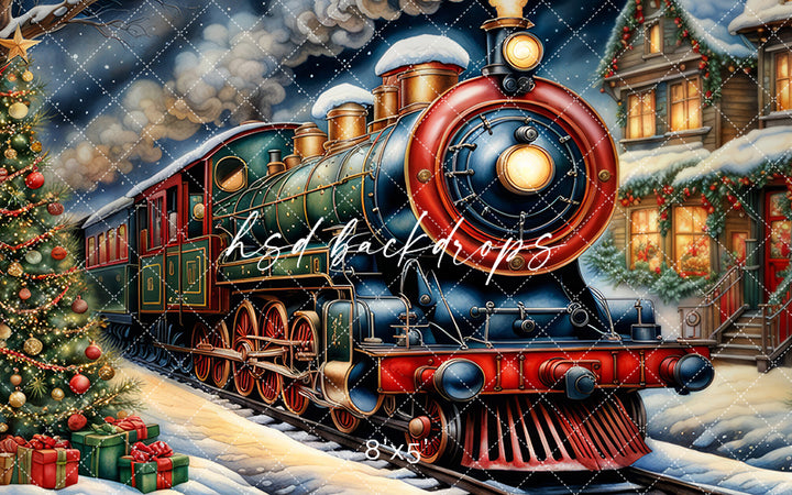 North Pole Express (sweep options) - HSD Photography Backdrops