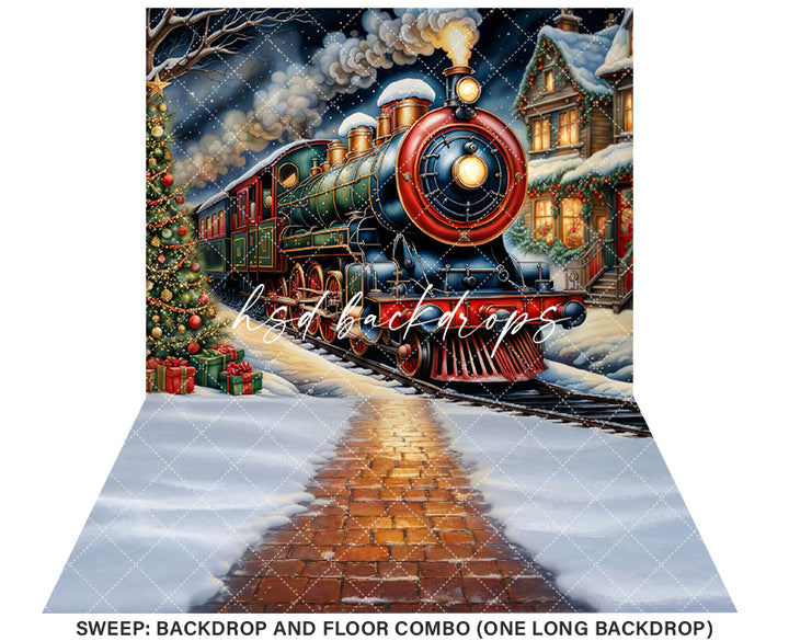 North Pole Express (sweep options) - HSD Photography Backdrops