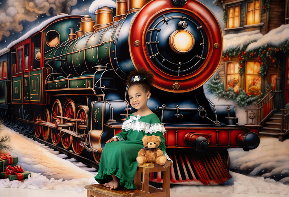North Pole Express (sweep options) - HSD Photography Backdrops