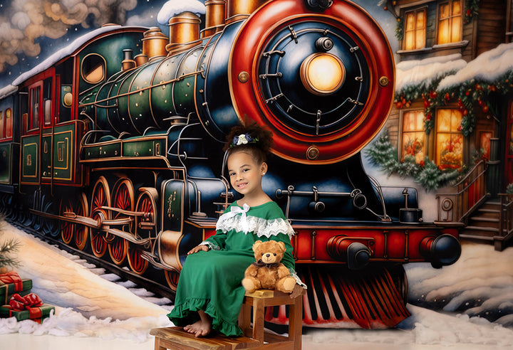 North Pole Express (sweep options) - HSD Photography Backdrops