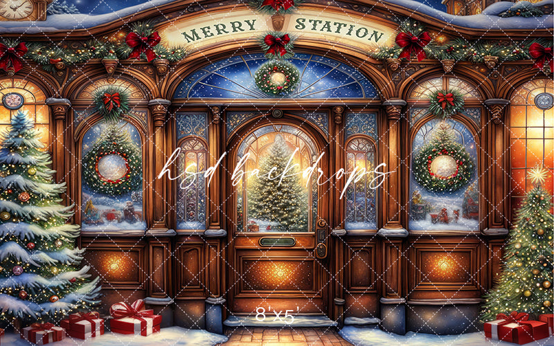 Merry Station (sweep options) - HSD Photography Backdrops
