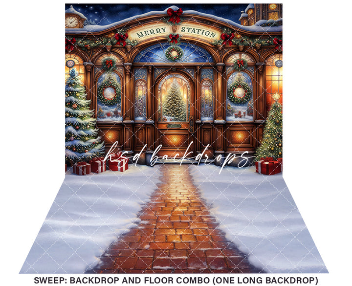 Merry Station (sweep options) - HSD Photography Backdrops