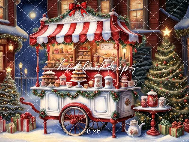 Hot Cocoa Cart (sweep options) - HSD Photography Backdrops