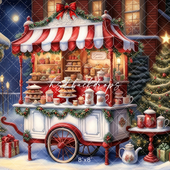 Hot Cocoa Cart (sweep options) - HSD Photography Backdrops