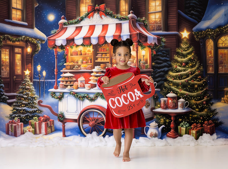 Hot Cocoa Cart (sweep options) - HSD Photography Backdrops